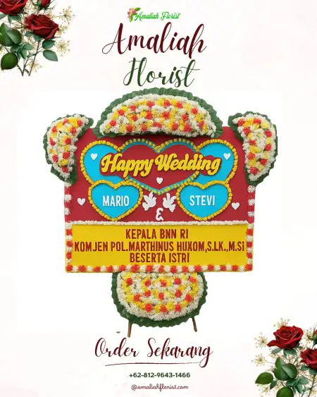 Papan Bunga Pernikahan Cikate